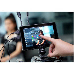 FeelWorld SH7, Monitor Touchscreen On-camera, 7 inch, 2200nits, HDMI  3G-SDI