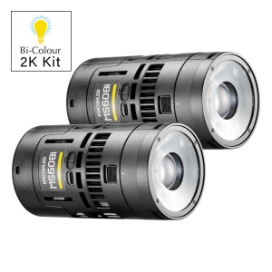Godox KNOWLED MS60Bi 2K, Kit 2 Lampi LED Bi-Color, 2800-6500K, cu accesorii