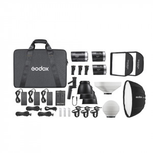 Kit Lampa LED Godox ML60Bi si 2 lampi LED ML30Bi cu accesorii