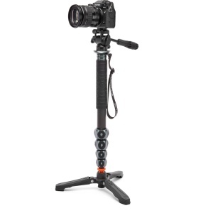 Kit Monopied 3 Legged Thing Legends Alana Carbon Fibre (Grey) cu Cap Video AirHed Trinity & DocZ2