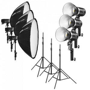 Kit Trio Godox, Lampi, stative si softbox-uri