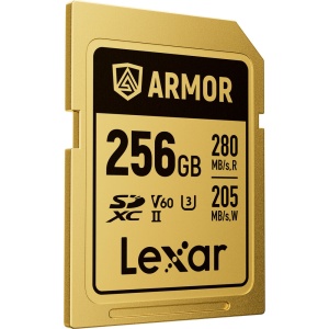 Lexar ARMOR GOLD 256GB, SDXC UHS-II, R280/W205, V60, U3, IP68 - Card de Memorie