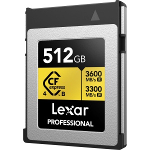 Lexar CFexpress 4.0 PRO Type B, Card de Memorie 512 GB, Gold Series R3600W3300 mbs