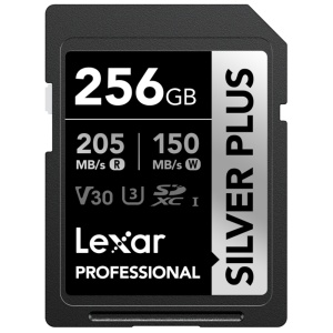 Lexar Silver Plus 256GB, SDXC UHS-I, R205W150, V30, U3, 1066x - Card de Memorie
