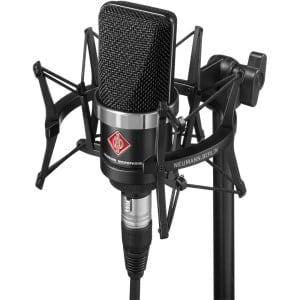 Neumann TLM 102 BK Studio Set, Microfon condensator cardioid, cu suport anti-soc, Black