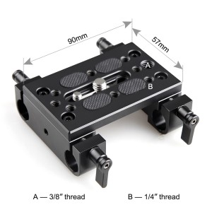 Placă de montare SmallRig 1775 cu cleme pentru tijă de 15 mm