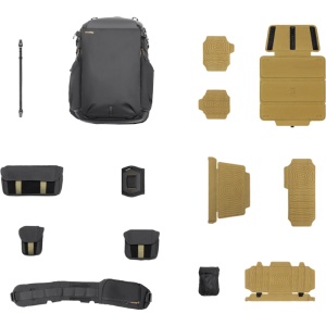 Rucsac foto SmallRig 6521 Professional Outdoor 25L cu sistem modular de divizoare și accesorii pentru transport.