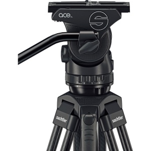 Sachtler System Ace XL MS Carbon Mark II, cap fluid, trepied din carbon in 3 trepte