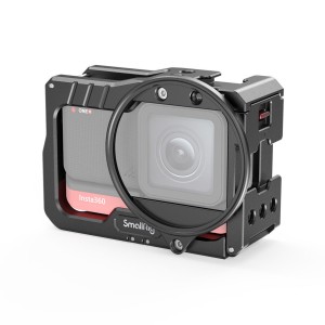 SmallRig 2901, Vlogging Cage si adaptor pentru filtru 52 mm pentru Insta360 ONE R 4K Edition