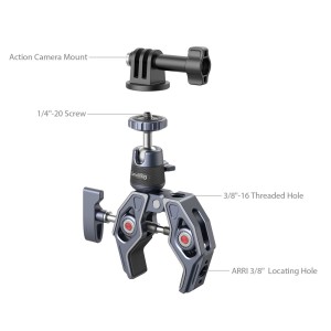 4102 Super Clamp Camera Mount Clamp with 360Â° Ballhead