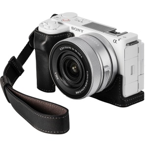 SmallRig 4777 Half Case Kit, Husa din piele neagra pentru Sony ZV-E10 II