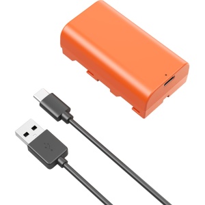 SmallRig 4971 NP-F550 cu USB-C, Acumulator pentru camere foto-video, Orange