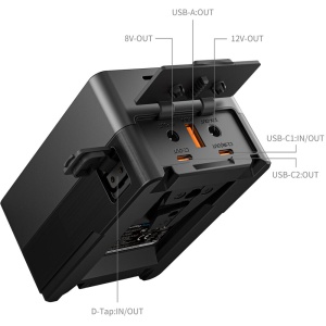 SmallRig 5046, Kit (4292 + 4064) acumulator mini V-mount VB99 6800mAh + placa de montare pliabila