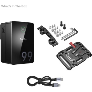 SmallRig 5047, Kit (4292 + 3016) acumulator mini V-mount VB99 6800mAh + placa de montare