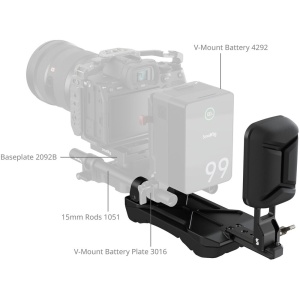 SmallRig 5153, Suport universal pentru umar cu clema duala pentru tija de 15mm