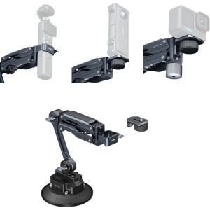 SmallRig 5507, Suport cu amortizor hidraulic si ventuza electronica pentru Osmo Pocket 3  HERO13
