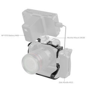 SmallRig 5623, Full Cage pentru Canon EOS R5 Mark II, Grip BG-R20, Placa Arca-Swiss