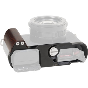 Placă de montare în formă de L SmallRig 5942 cu mâner din lemn pentru Panasonic LUMIX L10 negru