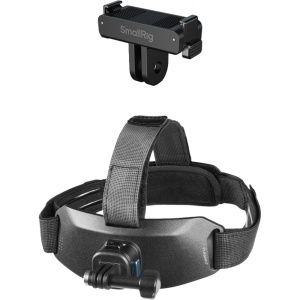 Suport cu curea pentru cap SmallRig 6304 pentru DJI Osmo Action 6 si Nano montat pe cap cu sistem de eliberare rapida
