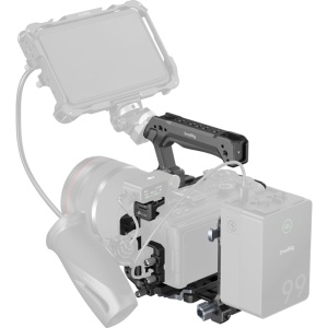 Kit cage SmallRig 6381 HawkLock cu placa de baterie V-Mount si maner superior pentru camera video Canon EOS R6 V