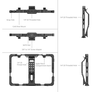SmallRig MD5058 Cage pentru Tablete iPad mini 6 și mini A17 Pro de 8.3