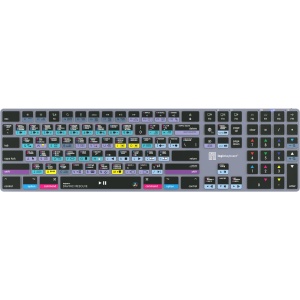 Tastatura LogicKeyboard TITAN pentru DaVinci Resolve, wireless, iluminata, Mac