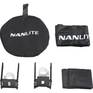 Voleți (Barndoors) și Grid (Eggcrate) Nanlite pentru Pavotube II 30C, BD-PTII30C+EC