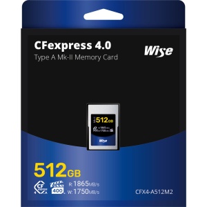 Wise Advanced CFexpress 4.0 Type A MK-II, Card de memorie 512 GB, R1865/W1750 mb/s, VPG400