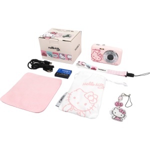 YASHICA x Hello Kitty DZ-100 , Camera digitala Roz, 64 MP, zoom 18x