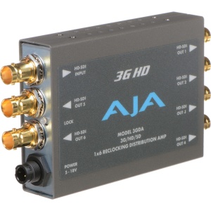 AJA 3GDA, Distribuitor si Amplificator 1x6 3G-SDI, Reclocking