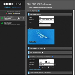 AJA Bridge Live, Encoder/decoder 12G-SDI, 1RU, cu surse redundante