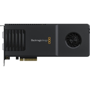 Placa PCI Express profesionala Blackmagic Design DeckLink IP 100G cu porturi duale QSFP28 si conector auxiliar de alimentare