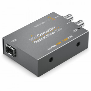 Convertor bidirectional Blackmagic Design Mini Converter Optical Fiber 12G cu intrari si iesiri 12G-SDI si slot SFP