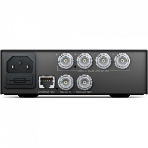 Convertor profesional Blackmagic Design Teranex Mini 12G-SDI to Quad SDI cu indicator LED si porturi BNC spate