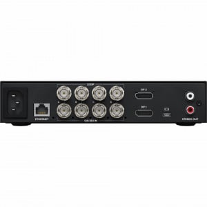Convertor profesional Blackmagic Design Teranex Mini SDI to DisplayPort 8K HDR cu panou frontal dotat cu ecran LCD color și butoane de control