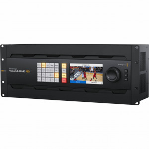 Blackmagic Design Videohub 80x80 12G router video smart cu latență zero și ecran LCD Full HD