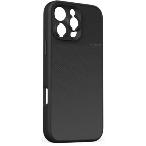 Carcasă Moment 310-259 pentru iPhone 16 Pro Max, cu suport lentilă, Neagră