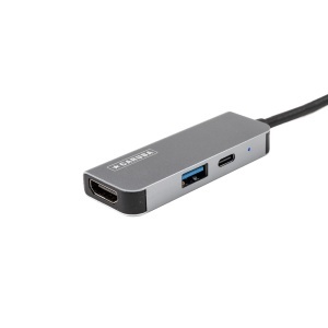 Caruba CUSB 7, Hub USB 3-in-1, 1x USB A 3.0 + 1x HDMI 4K/30Hz