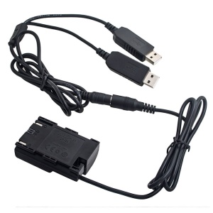 Caruba DC26, Acumulator Dummy Canon LP-E6 Full Decoding, cu alimentare 2x USB 5V