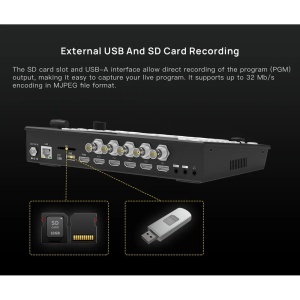 CineTreak Cinelive C2S, Switcher video 4 HDMI & 4 SDI inputs