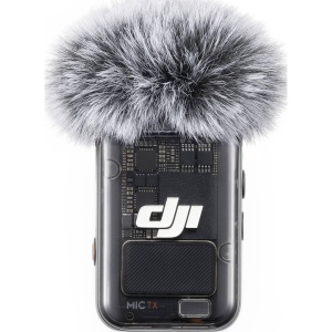DJI Mic 2, TX 2.4 GHz, Transmitator microfon wireless, Clip-On, cu microfon incorporat, Negru