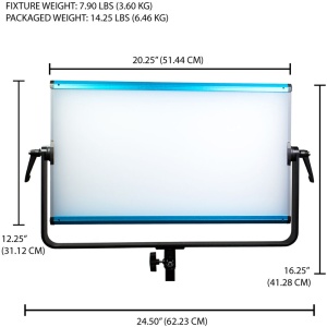Dracast X Series LED2000, Panou LED Daylight, 51.3 x 31 cm, 120W