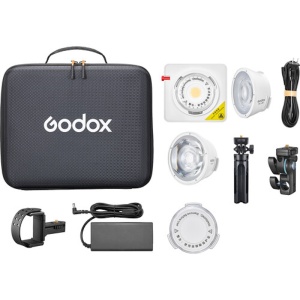 Godox Kit 1 ML100Bi Lampă LED Bi-Color cu 2 reflectoare și trepied
