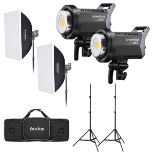 Godox Litemons LA200D, Kit duo lampi si accesorii