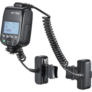 Blitz macro twin TTL Godox MF-T76S montat pe aparat foto Sony pentru fotografie macro si dentara