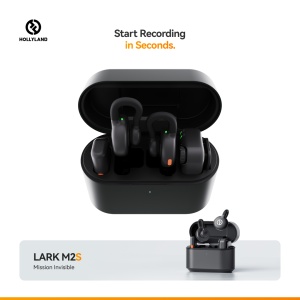 Hollyland Lark M2S Mini Combo, Sistem microfon lavalier wireless cu montare pe camera si receptor plug-in USB-C