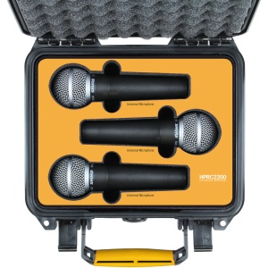 HPRC 2200, Hard Case pentru 3 microfoane handheld