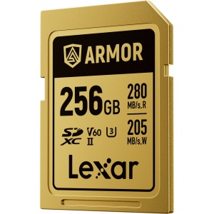 Lexar ARMOR GOLD 256GB, SDXC UHS-II, R280/W205, V60, U3, IP68 - Card de Memorie