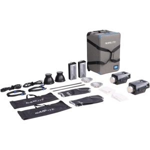 Nanlite FC-500B Kit 2 Lămpi LED Bi-Color, cu softbox-uri și troler, 02-008 2KIT-ST