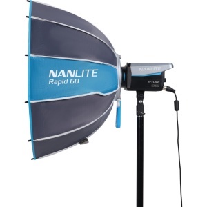 Nanlite Rapid 60 SB-RP60, Softbox 60cm cu grid si difuzoare, FM mount